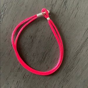 Pandora pink fabric bracelet